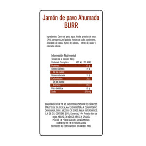 JAMON DE PAVO AHUMADO BURR