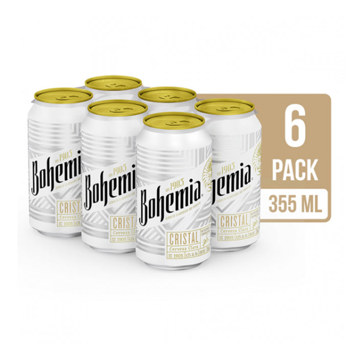 BOHEMIA CRISTAL 6 PACK LATA 355 ML 6  PZA.