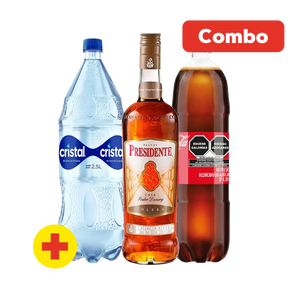 COMBO PRESIDENTE + COCA COLA + AGUA MINERAL 1  PAQ.