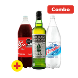 COMBOS WHISKY  WILLIAM LAWSON  + RC COLA + PEÑAFIEL 1  PAQ.