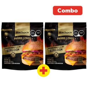 COMBO PIEZAS DE HAMBURGUESA SIRLOIN  BOLSA  BACHOCO 904  GR.