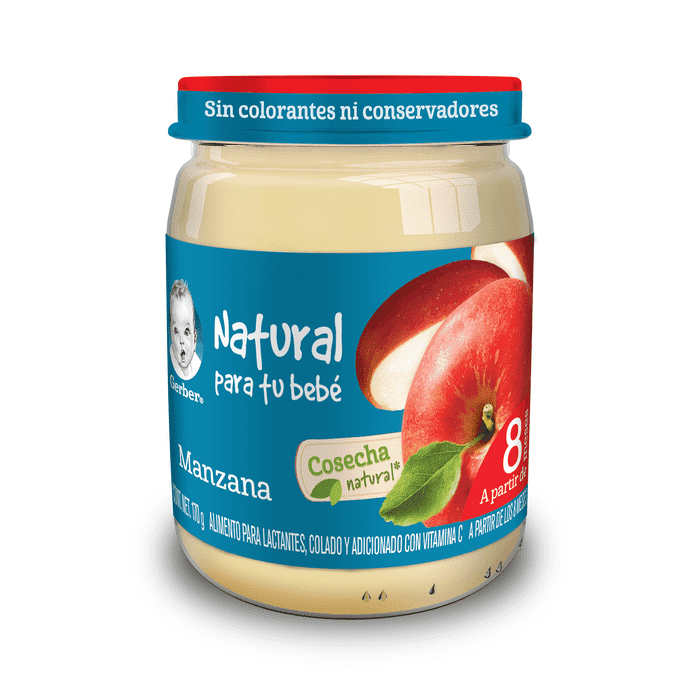 GERBER FRUTAS PICADAS 3RA ETAPA MANZANA FRASCO 170  GR.