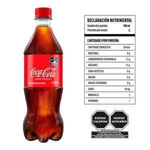 REFRESCO COCA COLA ORIGINAL PET 600  ML.