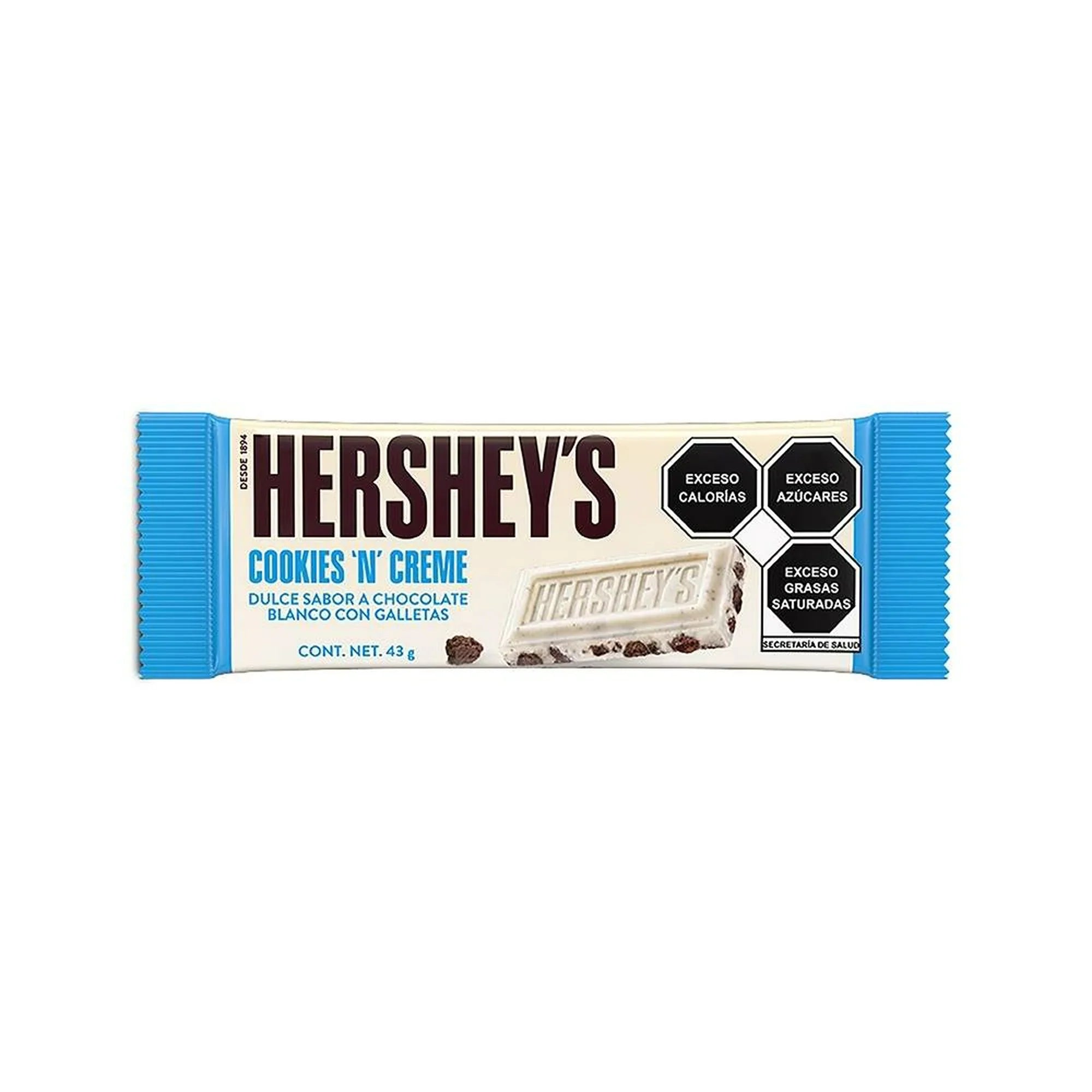 CHOCOLATE HERSHEY´S BARRA  COOKIES CREME 43  GR.