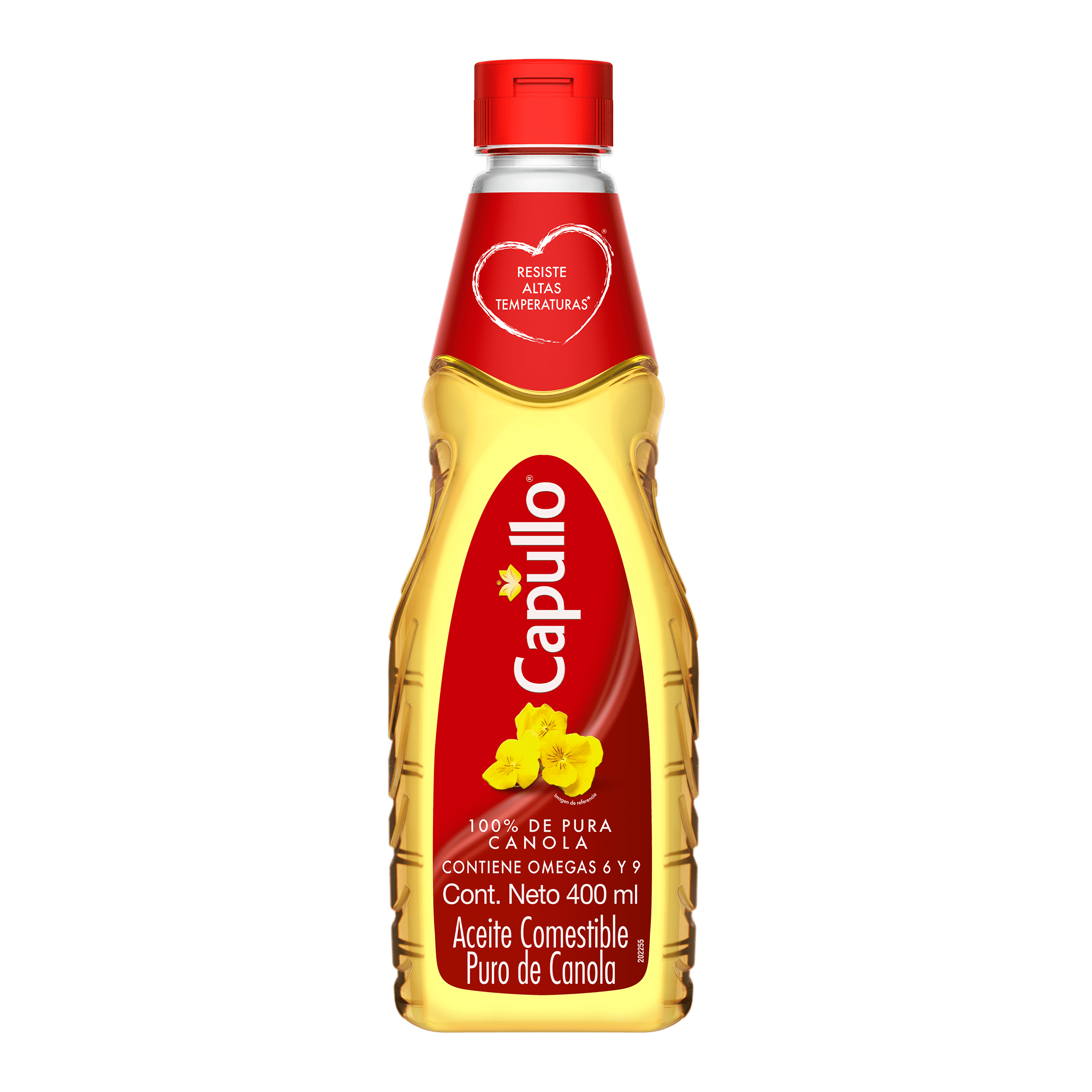 ACEITE CANOLA  CAPULLO 100 % BOTELLA 400  ML.