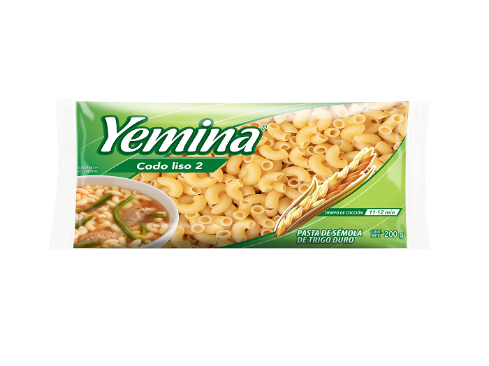 PASTA PARA SOPA YEMINA CODO LISO N°2 200  GR.