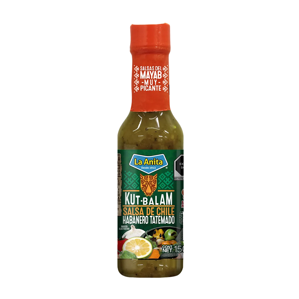 SALSA DE CHILE HABANERO MAYA KUT BALAM BOTE 150  ML.