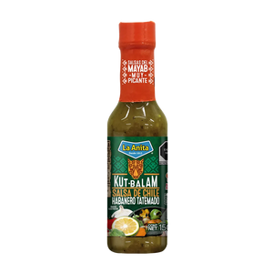 SALSA DE CHILE HABANERO MAYA KUT BALAM BOTE 150  ML.