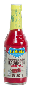 SALSA DE CHILE HABANERO ROJO  LA ANITA 120  ML.