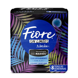 TOALLA FEMENINA FIORE NOCTURNA 8  PZA.