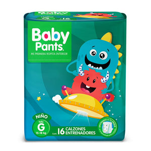 CALZÓN ENTRENADOR BABY PANTS NIÑO TALLA GRANDE 16  PZA.