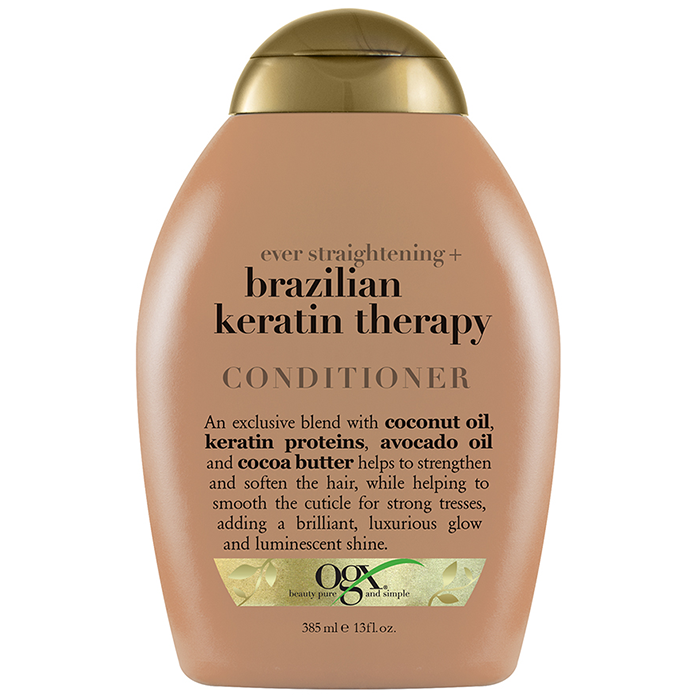 ACONDICIONADOR OGX EVER STRAIGHT BRAZILIAN KERATIN THERAPY 385  ML.