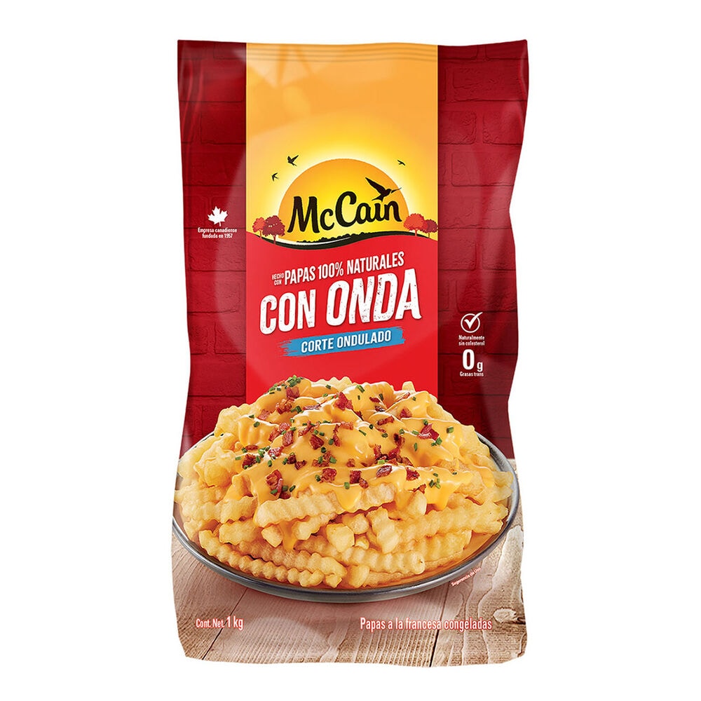 PAPA CONGELADA MC CAIN CORTE ONDULADO 1  KG.