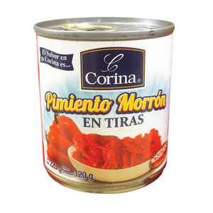 PIMIENTO MORRÓN EN TIRAS CORINA LATA 220  GR.