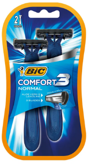 BIC MAQUINA PARA AFEITAR  COMFORT 3 NORMAL 2  PZA.