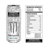 BEBIDA ENERGIZANTE MONSTER ZERO ULTRA 473  ML.