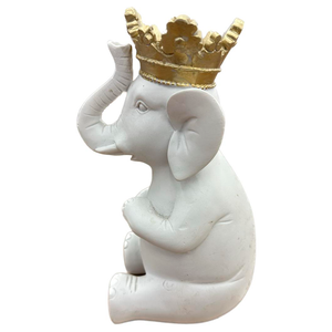 FIGURA DECO ELEFANTE CON CORONA MOD.15096-04 1  PZA.