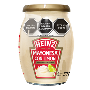 MAYONESA CON LIMON HEINZ FRASCO 370  GR.