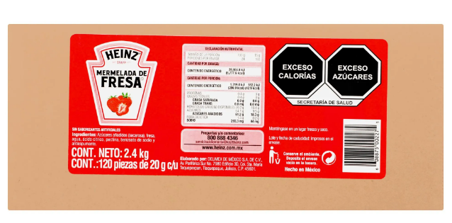 MERMELADA DE FRESA HEINZ BLISTER 20GR 120  PZA.