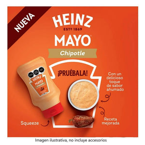 ADEREZO DE MAYONESA CON CHIPOTLE HEINZ BOTE 380  GR.