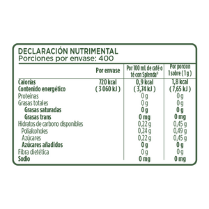 EDULCORANTEDE SPLENDA ENDULZANTE STEVIA 400  GR.