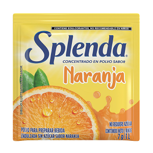 BEBIDA EN POLVO SPLENDA NARANJA 7 GR 7  GR.