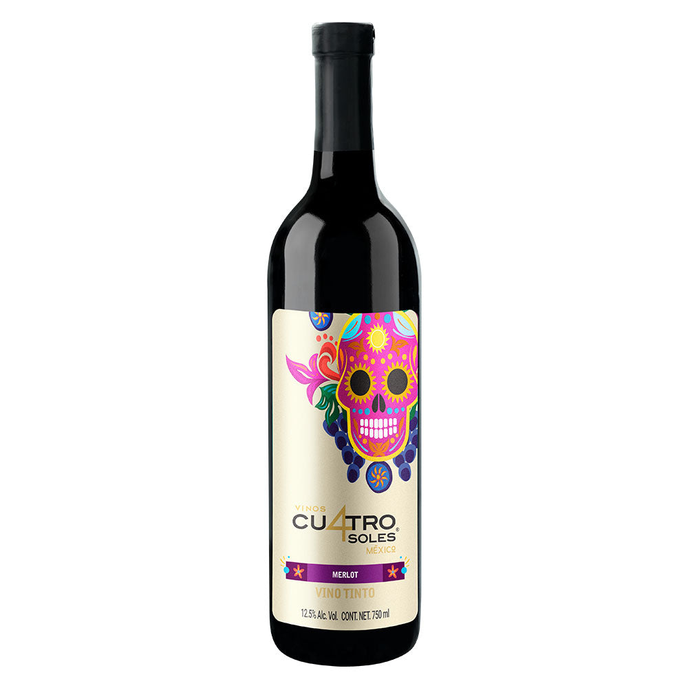 VINO TINTO  MERLOT  CUATRO SOLES 750  ML.