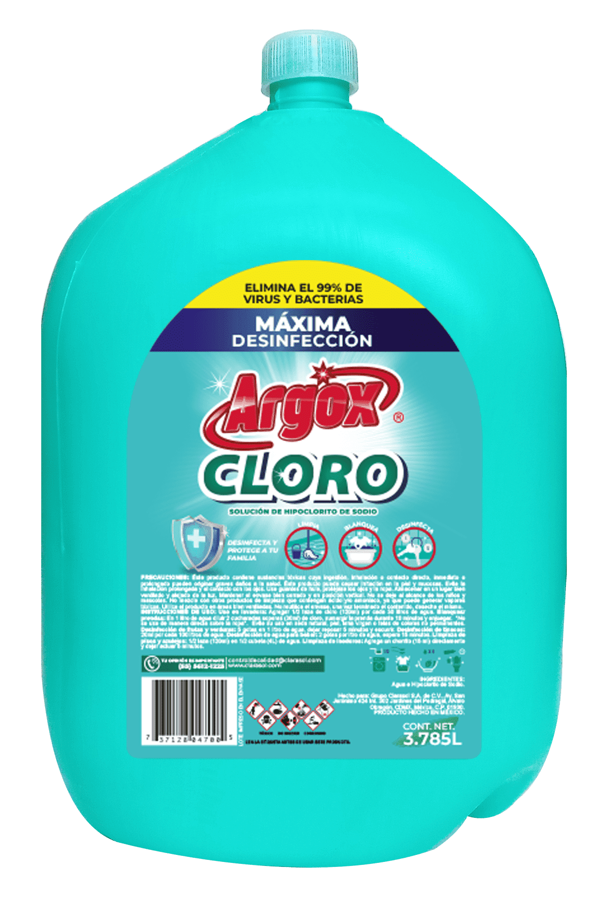 CLORO BLANQUEADOR ARGOX 3.780  LT.