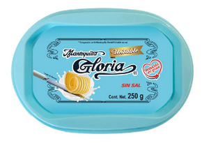 MANTEQUILLA GLORIA REDUCIDA EN GRASA 250  GR.