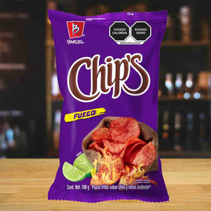 PAPA CHIPS FUEGO DE 100 GRS 100  GR.