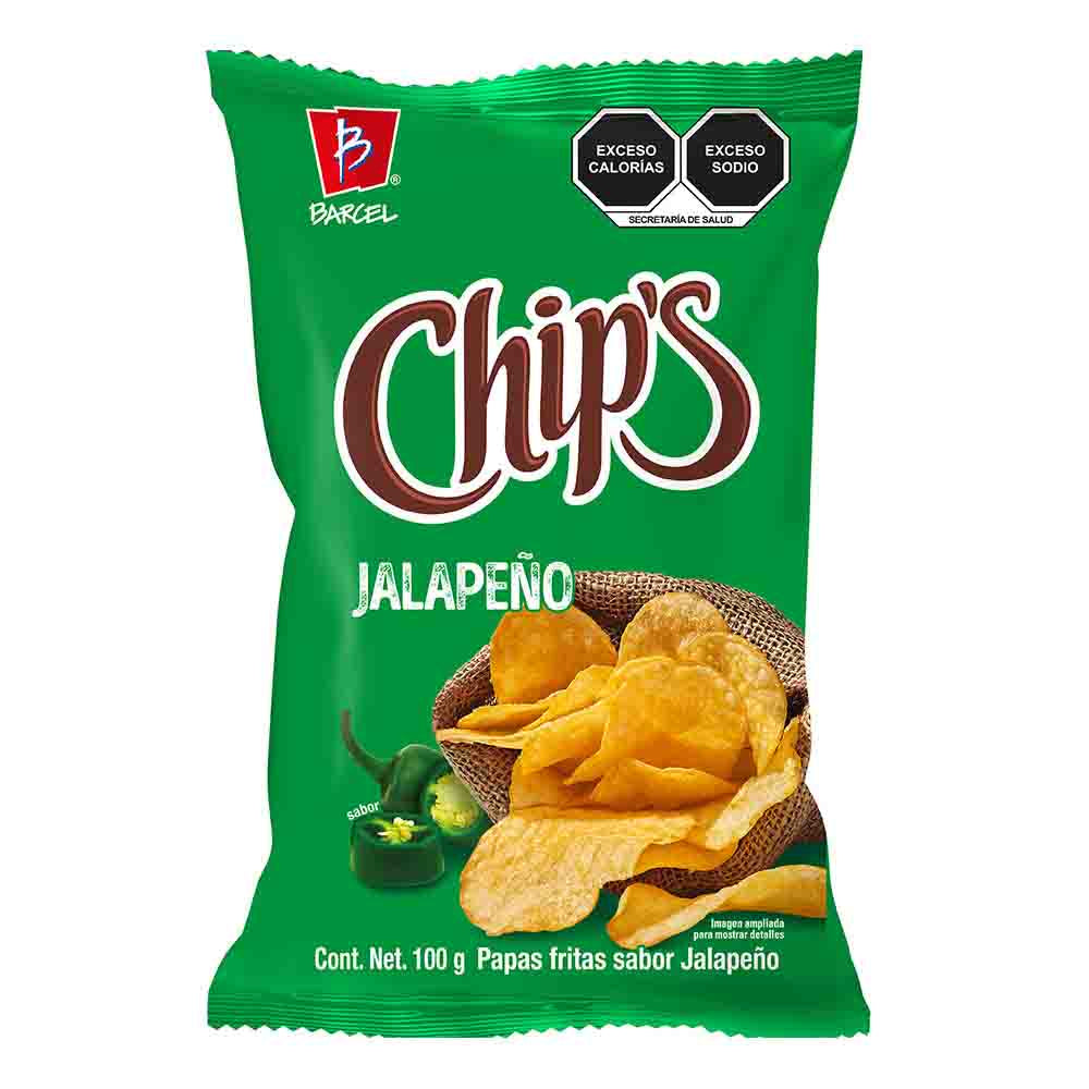 PAPA CHIPS JALAPEÑO DE 100 GRS 100  GR.