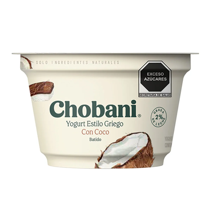 YOGHURT GRIEGO COCO CHOBANI 2% GRASA 150  GR.