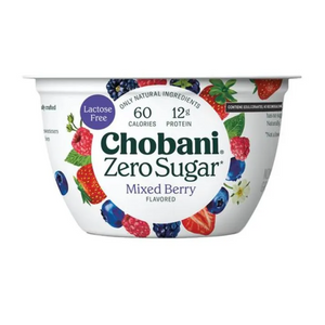 YOGHURT GRIEGO FRUTOS ROJOS CHOBANI SIN AZUCAR 150  GR.