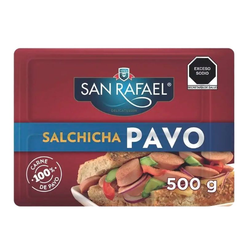 SALCHICHA DE PAVO SAN RAFAEL 500  GR.