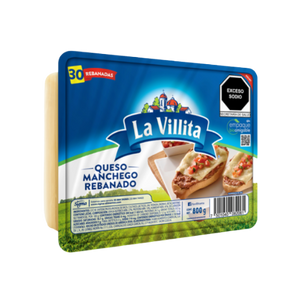 QUESO MANCHEGO REBANADO LA VILLITA 800  GR.