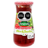 SALSA PANZANI ACEITUNA Y ALBAHACA FRASCO 400  GR.