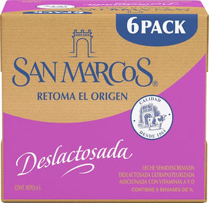 LECHE SEMIDESCREMADA DESLACTOSADA SAN MARCOS 6  PZA.