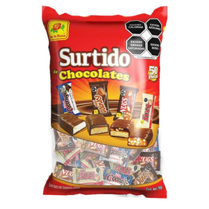 SURTIDO DE LA ROSA CHOCOLATES MINI BOLSA 50 PZAS 50  PZA.