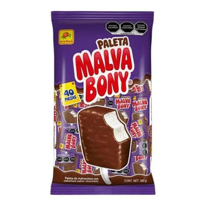 PALETA DE MALVAVISCO DE LA ROSA MALVA BONY 40 PZAS 40  PZA.