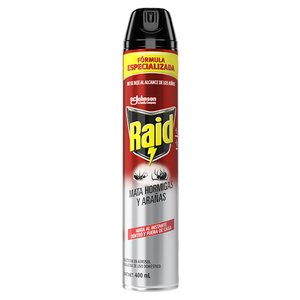 INSECTICIDA AEROSOL RAID MATA HORMIGAS Y ARAÑAS 400  ML.