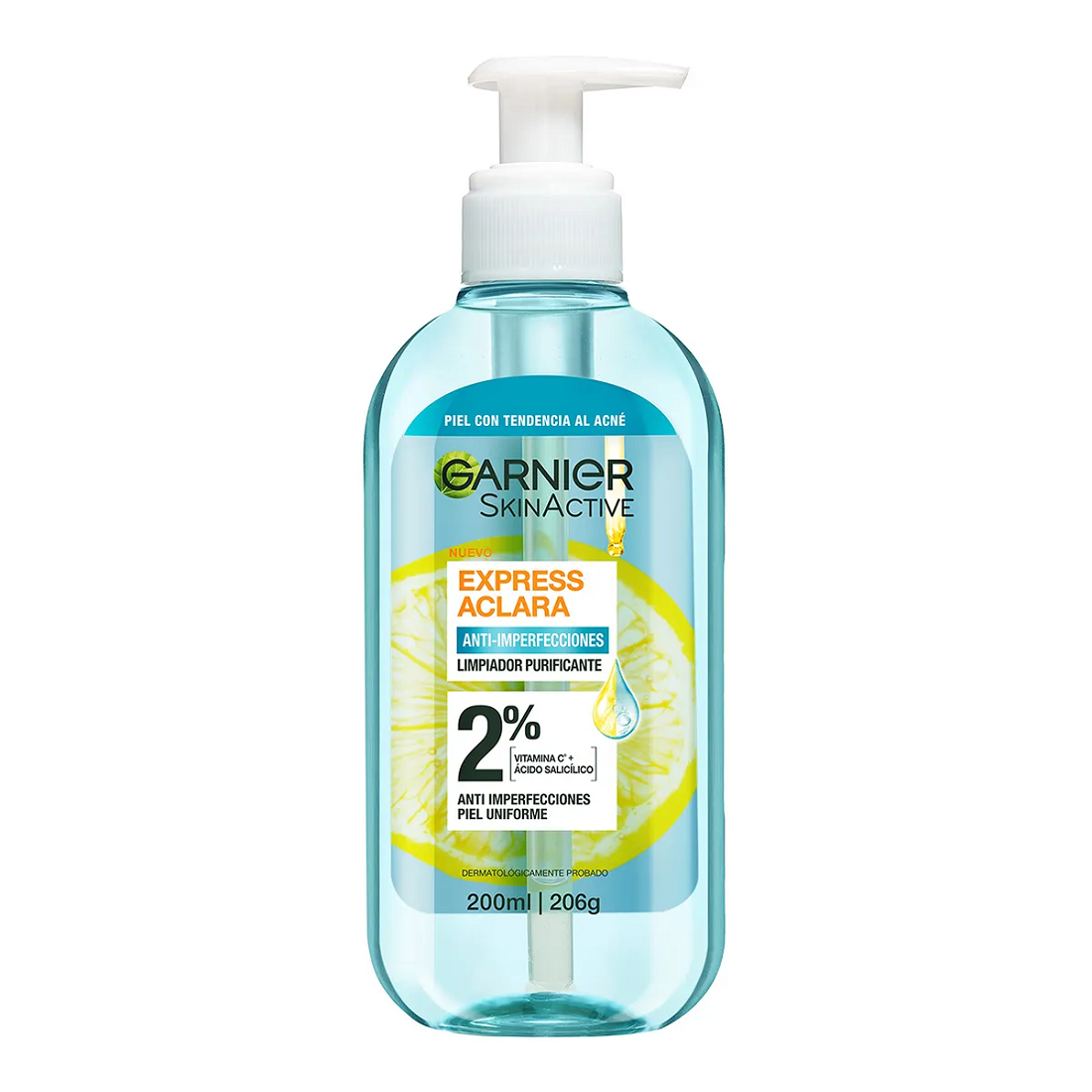 GEL FACIAL GARNIER SKIN ACTIVE EXPRESS ACLARA 200  ML.