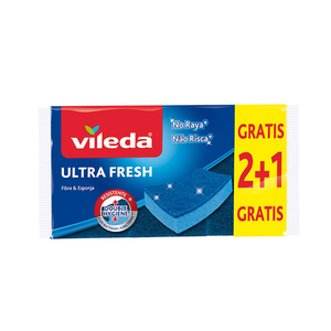 FIBRA & ESPONJA ULTRA FRESH VILEDA 3  PZA.