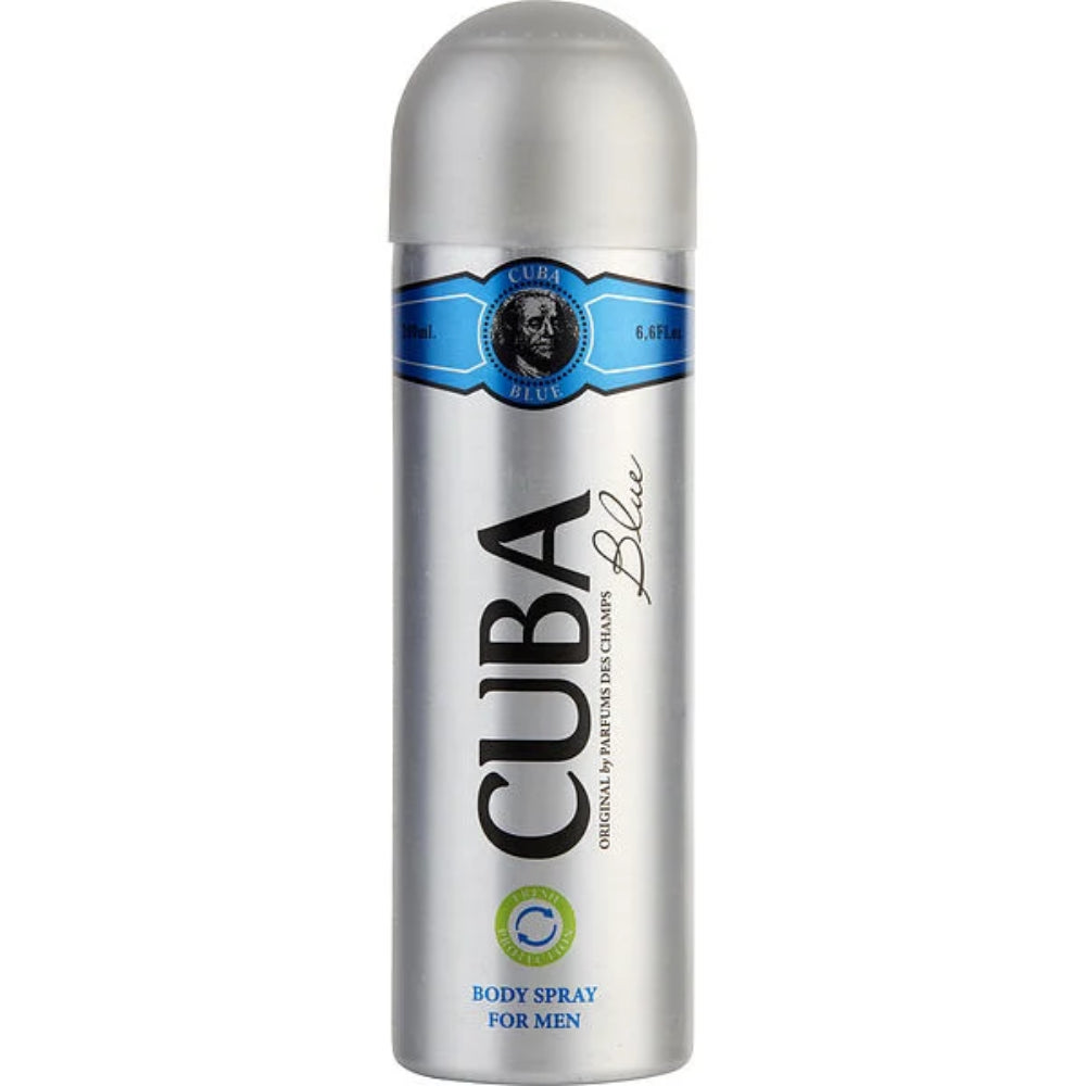 BODY SPRAY CUBA BLUE PARA HOMBRE DE CUBA PARIS 200ML 200  ML.