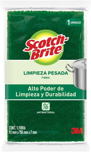 FIBRA POPULAR VERDE.SCOTCH BRITE PAQ. 92X15 mm 1  PZA.