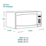 HORNO DE MICROONDAS 0.7 PIES COLOR BLANCO 1  PZA.