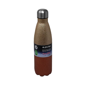 TERMO BOTELLA GLITTER SV-CK-590  CAFÉ 1  PZA.