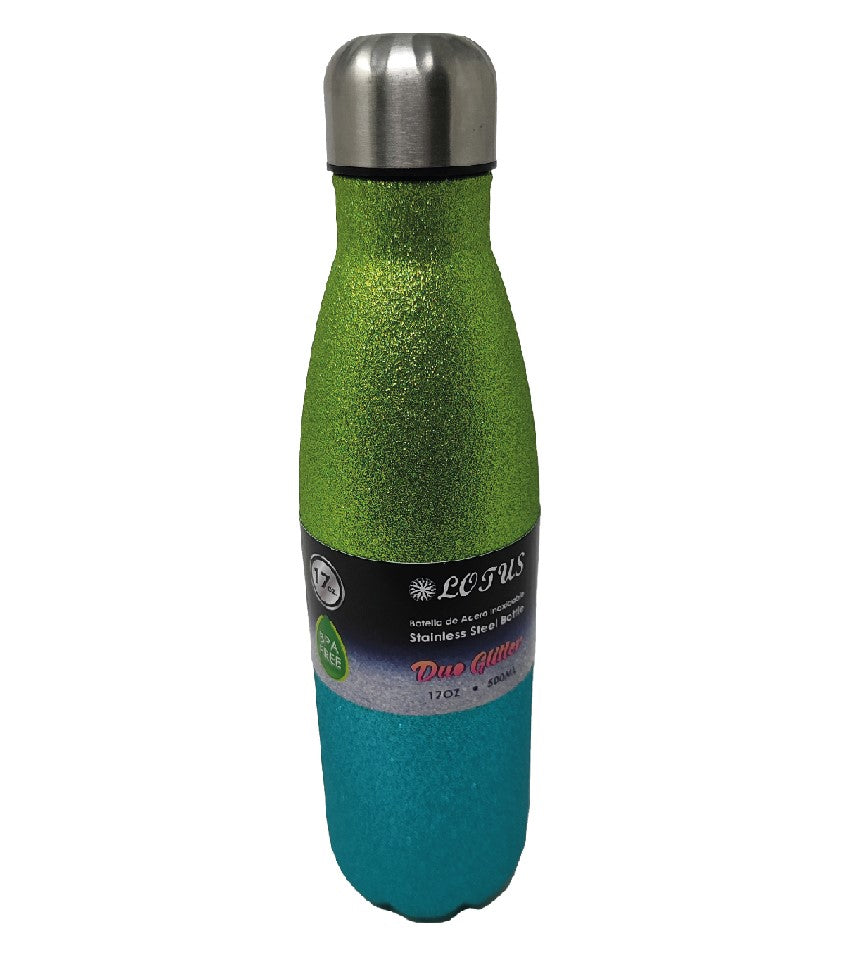 TERMO BOTELLA GLITTER SV-CK-590  VERDE 1  1