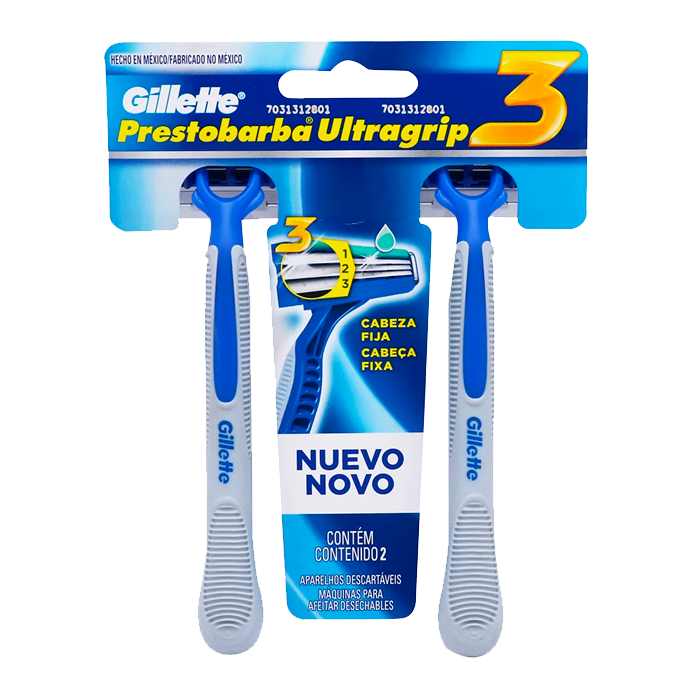 RASTRILLO PRESTOBARBA ULTRAGRIP 3 2  PZA.