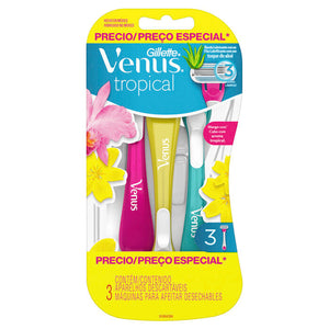 MAQUINA PARA AFEITAR GILLETTE VENUS TROPICAL 3  PZA.