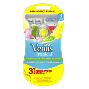 MAQUINA PARA AFEITAR GILLETTE VENUS TROPICAL 3  PZA.